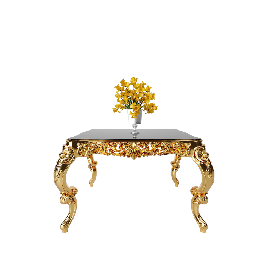 میز غذاخوری مستطیل 4 نفره  آمور  صفحه شیشه چاپی 8 میل