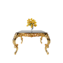 میز غذاخوری ماندگار آمور مستطیل 4 نفره صفحه mdf و شیشه