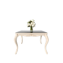 میز غذاخوری ماندگار نگار مستطیل 4 نفره صفحه شیشه چاپی 8 میل