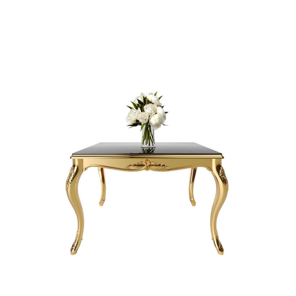 میز غذاخوری ماندگار نگار مستطیل 4 نفره صفحه شیشه چاپی 8 میل