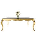 میز غذاخوری ماندگار نگار مستطیل 8 نفره صفحه شیشه چاپی 8 میل