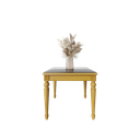 میز غذاخوری ماندگار نگین مربع صفحه mdf و شیشه