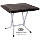 میز گرد پایه فلزی  تاشو  حصیری NS-523