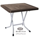 میز گرد پایه فلزی  تاشو  حصیری NS-523