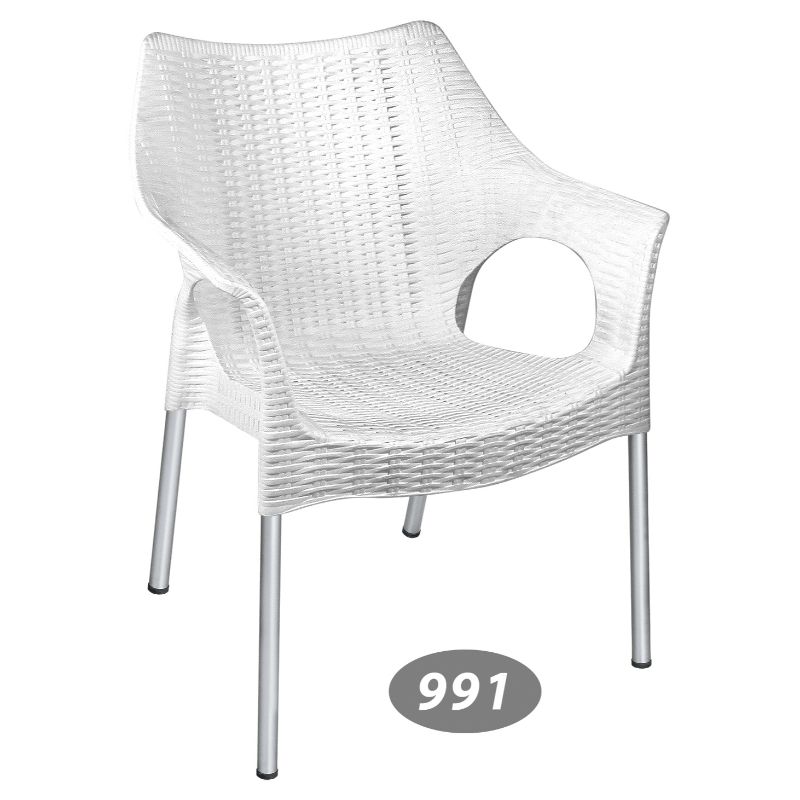 صندلی دسته دار  پایه فلزی حصیری ناصر 991