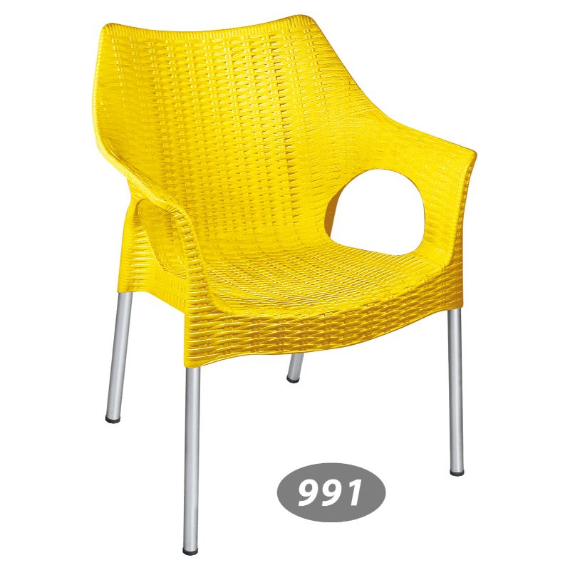 صندلی دسته دار  پایه فلزی حصیری ناصر 991