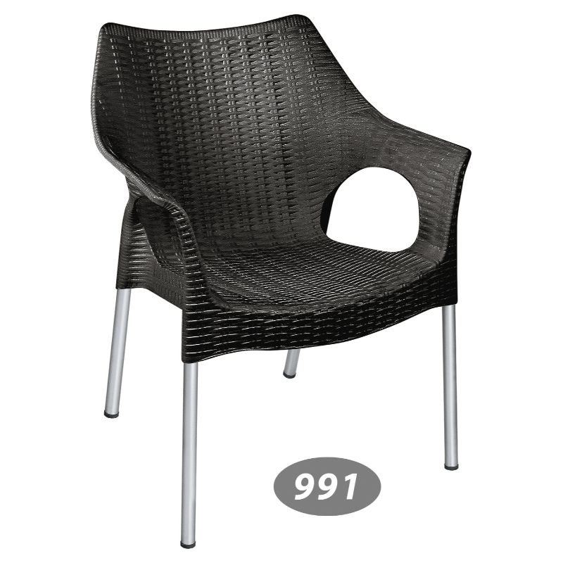 صندلی دسته دار  پایه فلزی حصیری ناصر 991