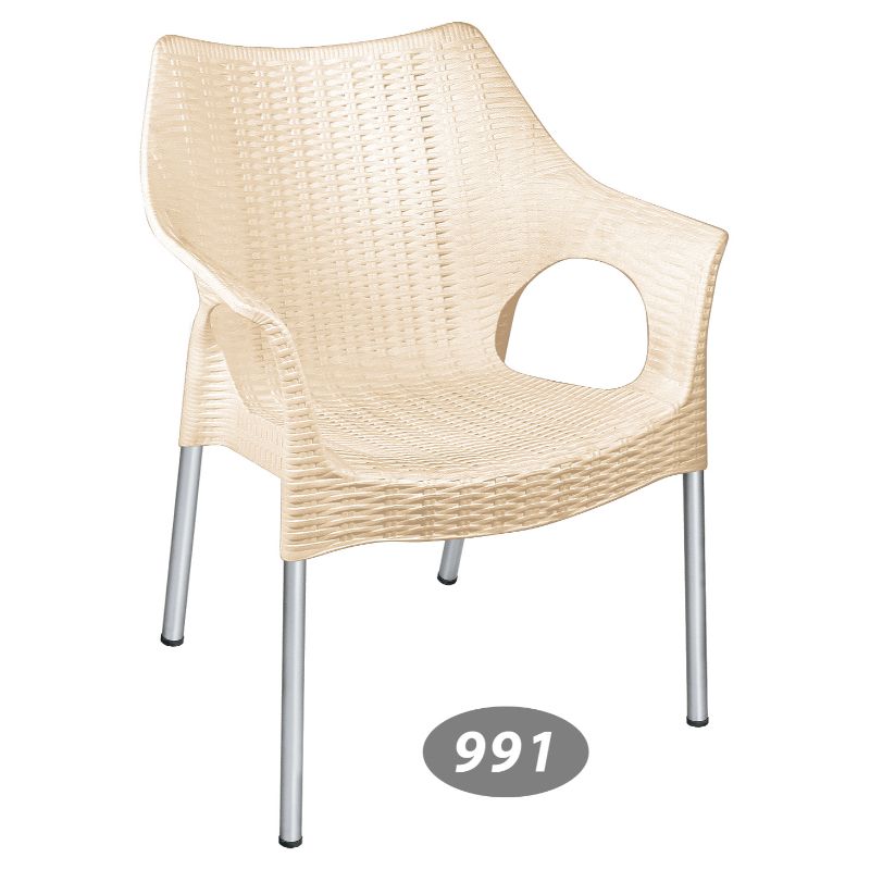 صندلی دسته دار  پایه فلزی حصیری ناصر 991