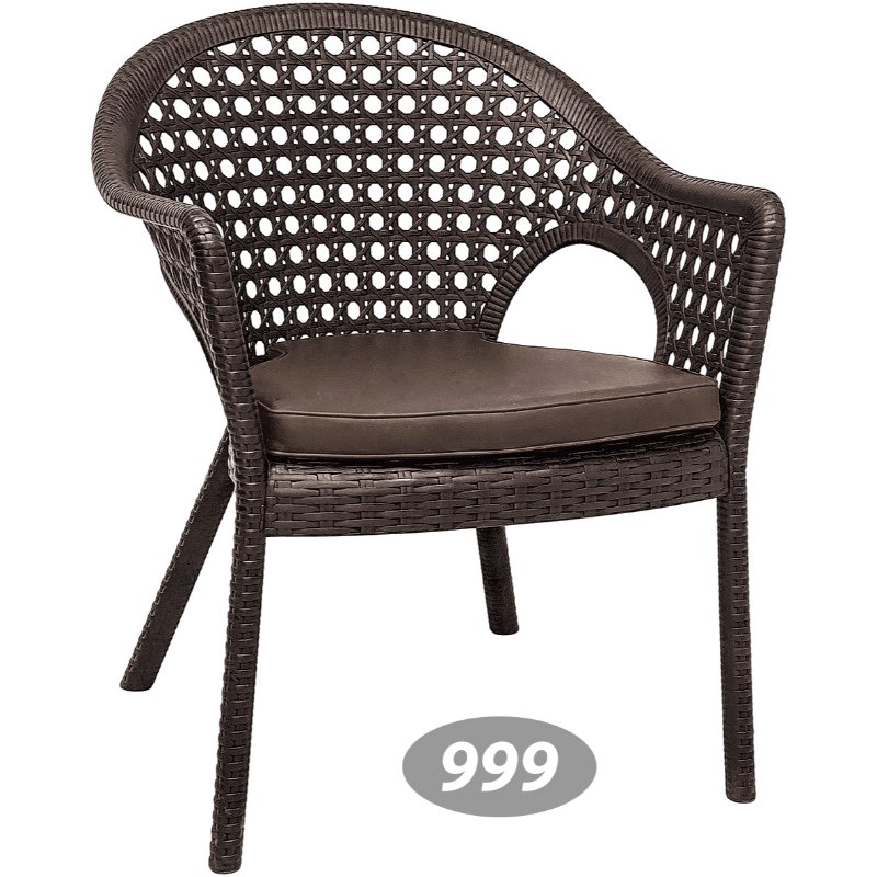 صندلی دسته دار حصیری پایه بلند ناصر 999