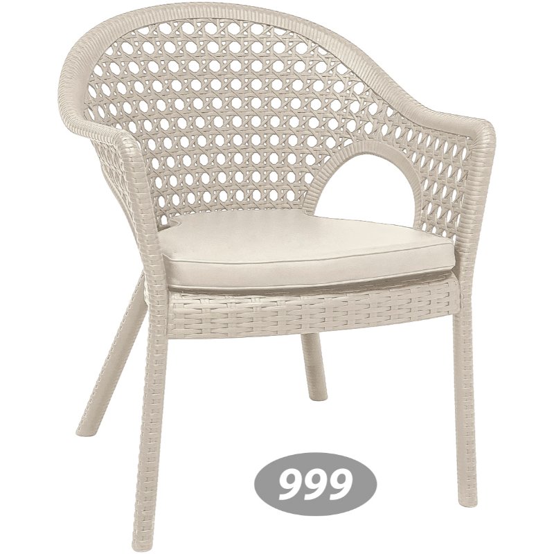 صندلی دسته دار حصیری پایه بلند ناصر 999