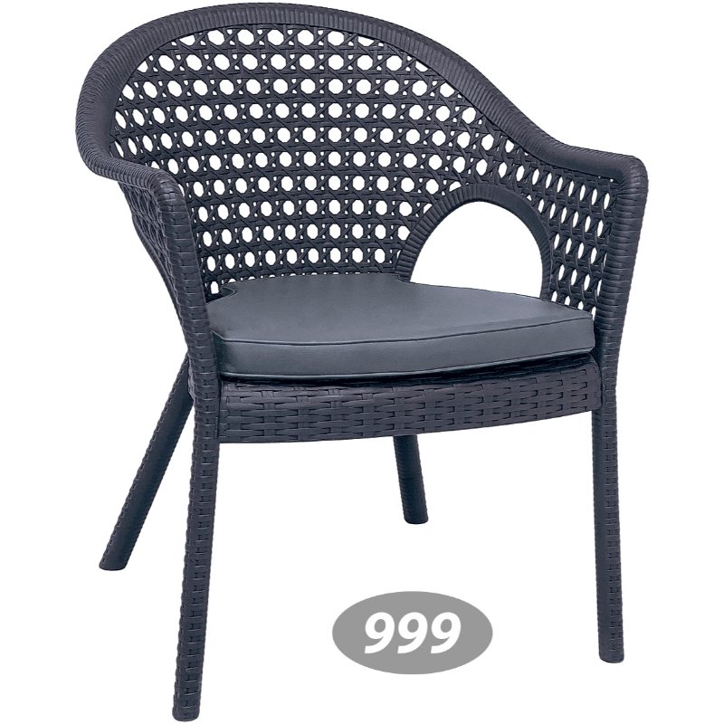 صندلی دسته دار حصیری پایه بلند ناصر 999