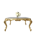 میز غذاخوری مستطیل روبینا 6 نفره صفحه شیشه چاپی 8 میل