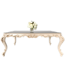 میز غذاخوری مستطیل روبینا 8 نفره صفحه mdf و شیشه