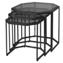 میز عسلی هشت ضلعی فلزی سه پارچه