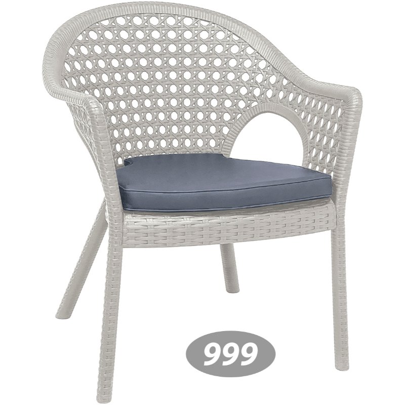 صندلی دسته دار حصیری پایه بلند ناصر 999