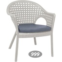 صندلی دسته دار حصیری پایه بلند ناصر 999